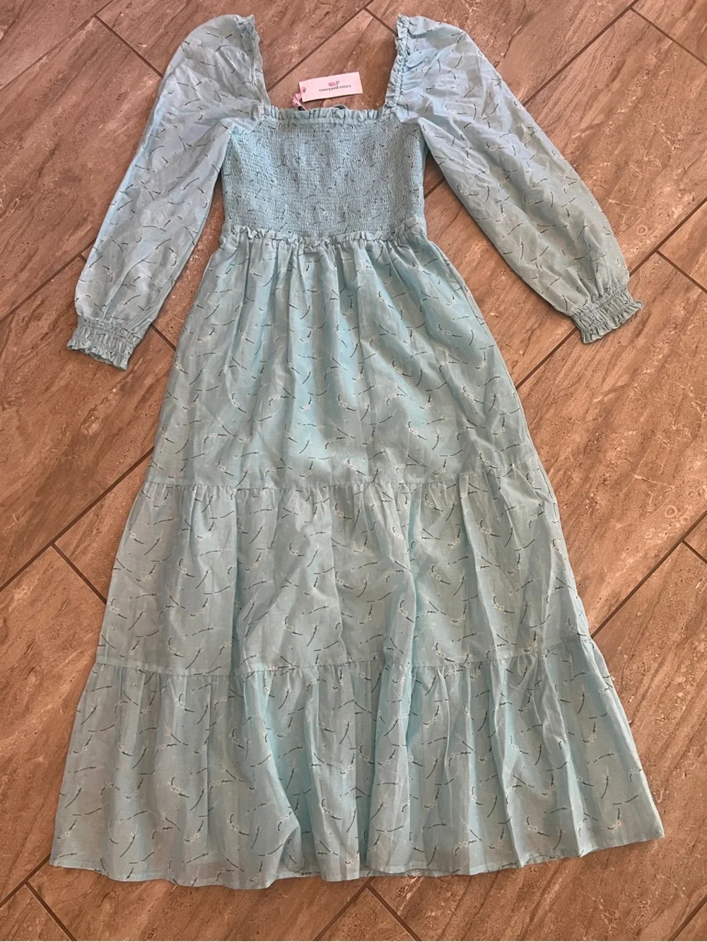 Vineyard Vines Light Blue Smocked Dress - Picture 4 of 6